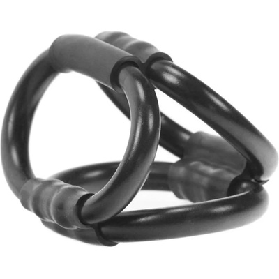 Пенис пръстени, изградете клетка - Tri RIng Cock Cage Black (SEVCR00279)