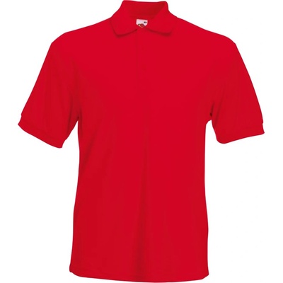 Fruit of the Loom heavy 65/35 pique polo / Мъжка поло тениска от плътен памук - червена xxxl (16320400413)