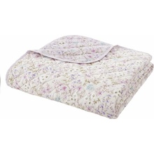 Bianca Bavlnený prešívaný pléd v levanduľovej a béžovej farbe Ditsy Floral 220x230