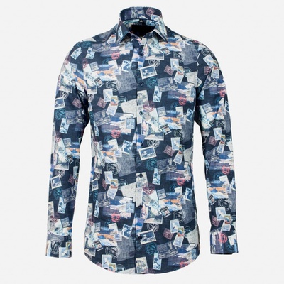 Stevula Stamp print pánska košeľa Body fit