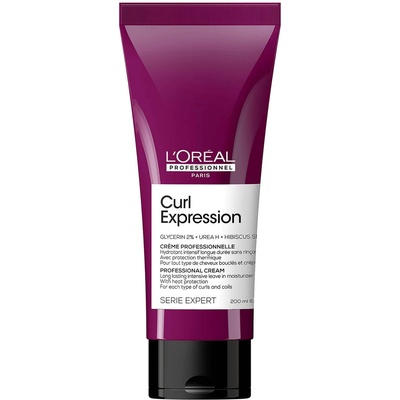 L'Oréal LOreal Professionnel Serie Expert Curl Expression Глицерин 2% + Урея H + Семена от хибискус Крем-терапия за коса без отмиване Интензивно хидратираща 200 мл