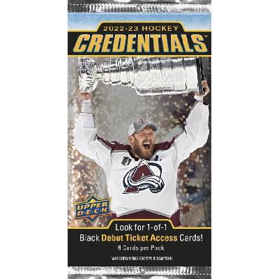 Hokejové Karty NHL 2022-23 Upper Deck Credentials Hobby Balíček