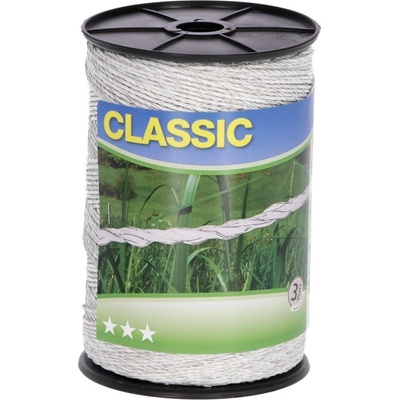 Lanko CLASSIC pro el. ohradník, 3 mm x 500 m, 6x Ni 0,20 mm, bílá