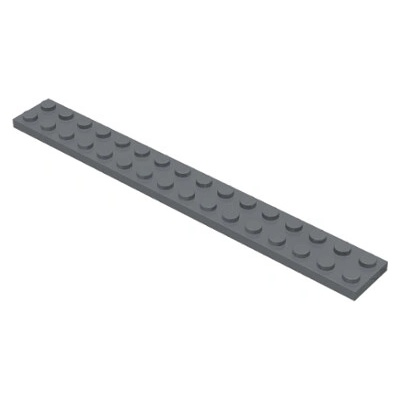 Lego 4282 Dark Bluish Gray Plate 2 x 16