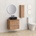 Inter Ceramic Конзолен PVC шкаф за баня BG 9047-60 + 6046-31, с дървесен плот, Inter Ceramic, 45х53.5х59см (BG 9047-60 + 6046-31)
