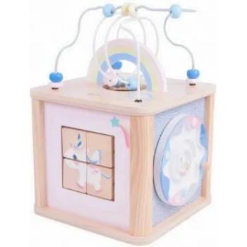 Image 1 of Classic World - Дървен дидактически куб за деца - Розов (CW54334)