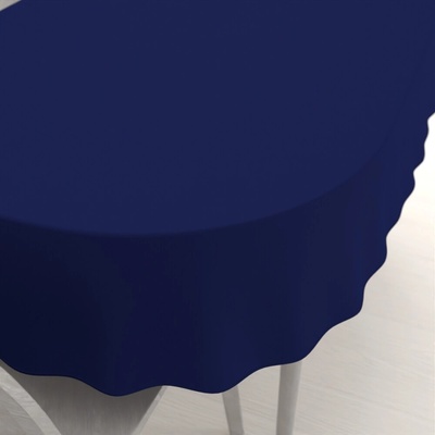 Biante Dekoračný oválny obrus Rongo RG-084 Námornícka modrá 50x100 cm