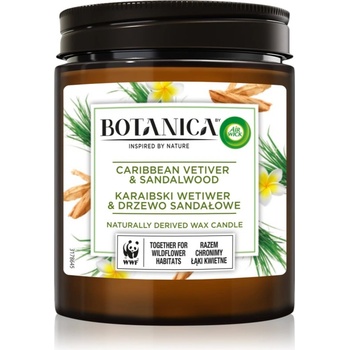 Air Wick Botanica Caribbean Vetiver & Sandalwood ароматна свещ 205 гр