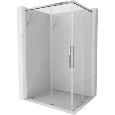 Mexen Rox Душ кабина Duo плъзгаща се 110 x 80 cm, прозрачна, хром - 8C2D-110-080-01-00 (8C2D-110-080-01-00)