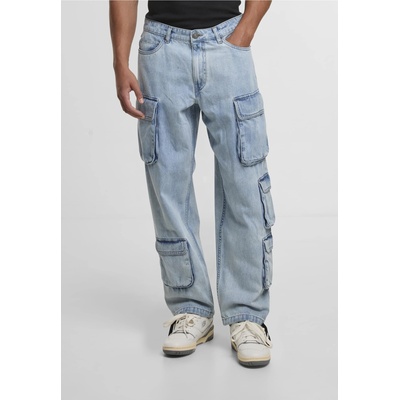Urban Classics Мъжки Дънки Multi Pocket Denim Cargo new light blue washed 38UB-TB7322-12689 - Тъмносив, размер 30