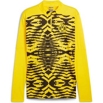 PUMA Тениска с дълъг ръкав Puma BVB Prematch 1/4 Zip Top 777600-01 Размер L