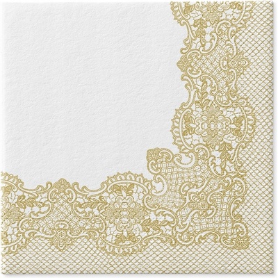 PAW servítky L Royal Lace Frame Gold 33X33cm