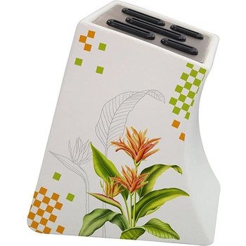 Image 1 of ZEPHYR Поставка за 5 ножа zephyr zp 1645 c, Керамичен корпус, 7/12/20 см. острие, Бял с декорация (1645120012)