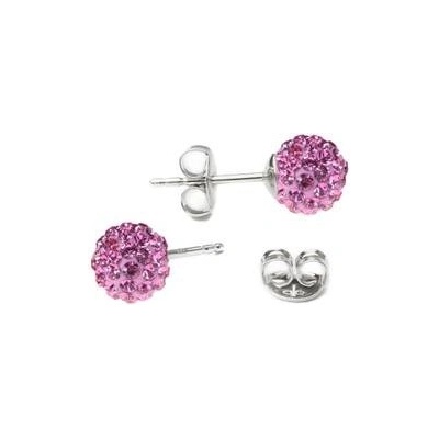 NUBIS® stříbrné kuličky Crystals from Swarovski® Rose SWAG06-RO