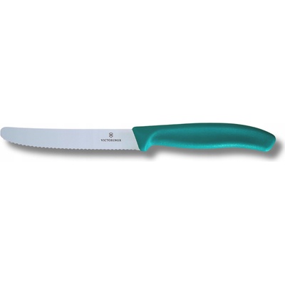 Nůž na rajčata Victorinox Swiss Classic 6.7834.C1 11 cm zelený zoubkovaný