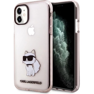 KARL LAGERFELD KLHCN61HNCHTCP твърд калъф за iPhone 11 / Xr 6, 1" розов Ikonik Choupette (KLHCN61HNCHTCP)