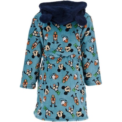 SunCity Dětský coral fleece župan s kapucí Disney Modrá