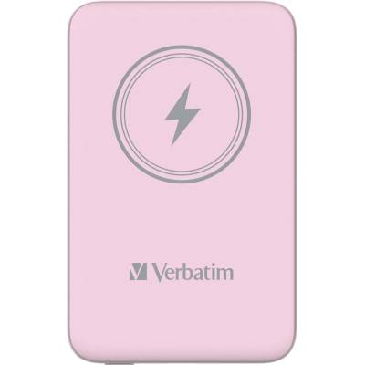 Verbatim MCP-10PK Power Pack 10000 mAh с UBS-C PD 20W / Магнитно безжично зареждане 15W Розов (0023942322481)