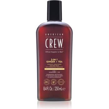 American Crew 3 in 1 Ginger + Tea 3 в 1 шампоан, балсам и душ гел за мъже 250ml