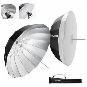 NEEWER 104cm Parabolic Reflective Umbrella for Photography, Studio Umbrella with Silver Interior, Soft Lighting with Diffuser Cover, Bag, Quick-Folding for Camera, Video Light, NS1U - 10103469