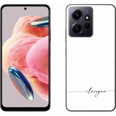 mmCase na Xiaomi Redmi Note 12 4G - I love you bílé pozadí