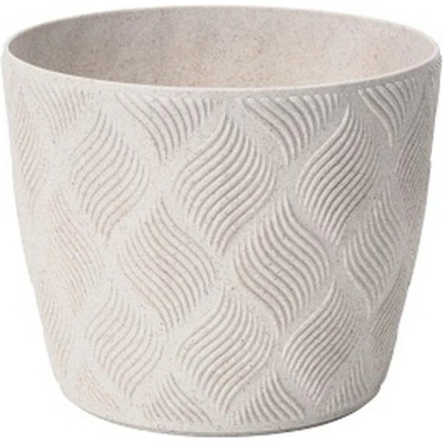 KVĚTINÁČ FLOW PETIT ECO WOOD 230MM BÍLÝ*1887