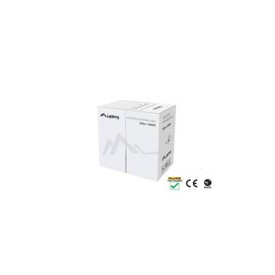 Кабел/преходник Lanberg LAN cable CAT. 5e utp 305m solid cu black fluke (LCU5-12CU-0305-BK)