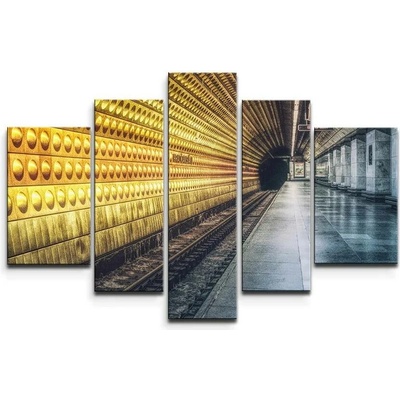 Sablio Obraz - 5-dílný Pražské metro - 125x90 cm