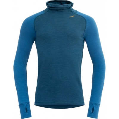 Devold Expedition Merino Silk hoodie Man modrá