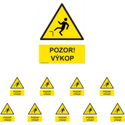 Walteco Pozor výkop 210x297mm, formát A4, plastová tabulka Množství: 10 ks , 20048BP2