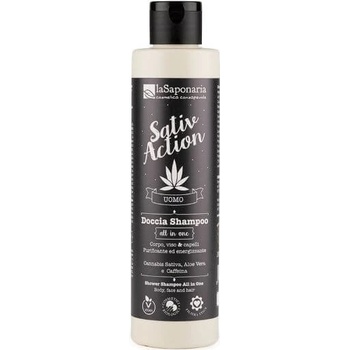 laSaponaria Men sprchový gél a šampón s konope 2v1 BIO 200 ml