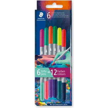 STAEDTLER Двувърхи флумастри Staedtler Multiversе, 6 броя, VERSION 1 (33830-А-VERSION 1)
