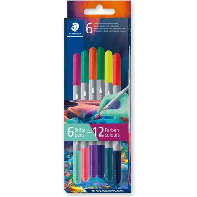 STAEDTLER Двувърхи флумастри Staedtler Multiversе, 6 броя, VERSION 1 (33830-А-VERSION 1)