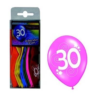 Balónky s číslem 30 barevné