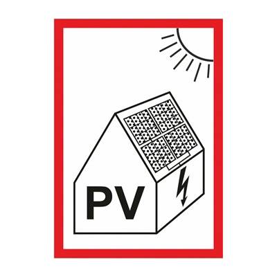 Nálepka "PV symbol na fotovoltaiku" A7