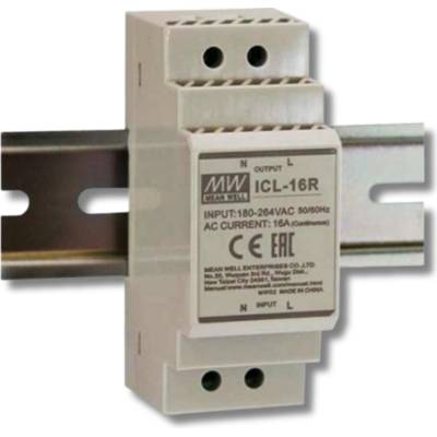 MEAN WELL, Ochrana proudových nárazů na DIN, 16A, 2500 μF, 180–264VAC, Mean Well, ICL-16R – Zboží Mobilmania