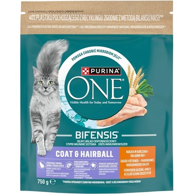 Purina ONE Bifensis Coat & Hairball Rich in chicken 750 g