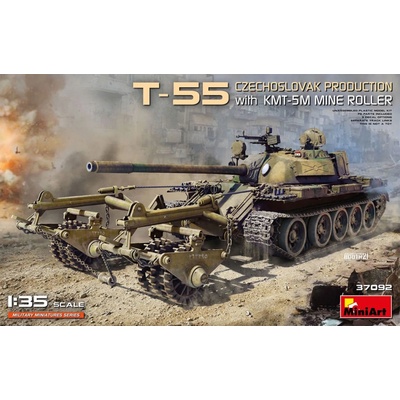 MiniArt T-55 Czechoslovak Production with KMT-5M Mine Roller Miniart 1:35