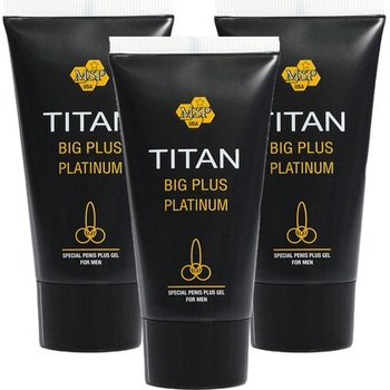 3 x Titan gel - Титан гел платинум за уголемяване на пениса