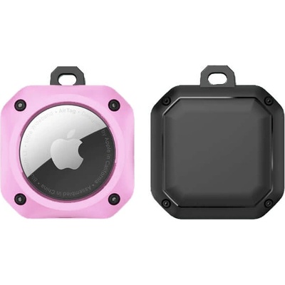 JC Удароустойчив силиконов ключодържател за Apple AirTag - JC AirTag EggShell Silicone Keyring (розов)