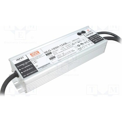 MEAN WELL HLG-185H-12AB Napájecí zdroj: spínaný; LED; 156W; 12VDC; 6,5÷13A; 90÷305VAC; IP65