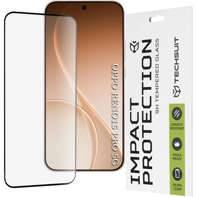 Techsuit Стъклен протектор за Oppo Reno15 Pro - Techsuit 111D Full Cover - Черен