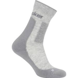 Icebreaker Дамски туристически чорапи Icebreaker Women's Merino Hike+ Medium Crew Walking socks - Blizzard Heather / Alloy - размер 38-40 (EU) (201-9238-0412)