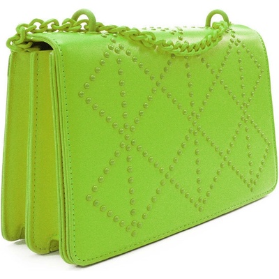 Svetlo zelená dámska crossbody kabelka s ozdobnou poklopom Dobea