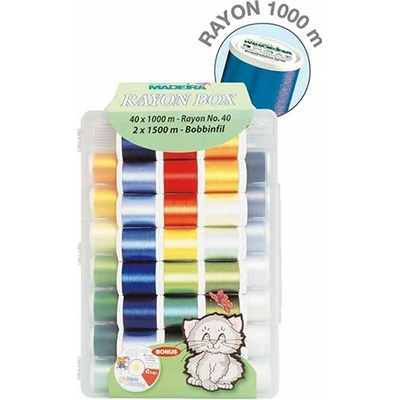 Vyšívacie nite Madeira Rayon box (40 x 1000 m)