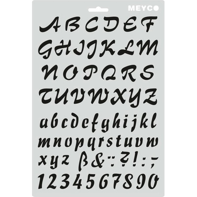 Šablona 20x31 cm Písmena a čísla – Zboží Dáma