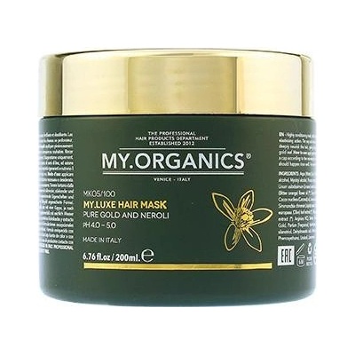 My.Organics My.Luxe Hair Mask Pure Gold And Neroli pH 4.0 5.0 200 ml