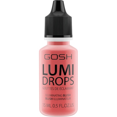 Gosh Lumi Drops Tekutá Tvářenka 10 Coral Blush 15 ml