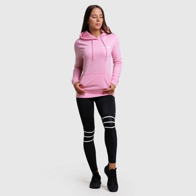 GymBeam dámská mikina PRO Hoodie Baby pink černá růžová – Zboží Dáma