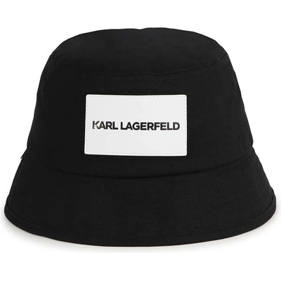 Karl Lagerfeld Детска памучна капела Karl Lagerfeld в черно от памук (Z30144.)
